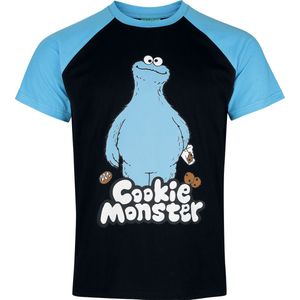 Sesame Street Cookie Monster Heren T-shirt - meerkleurig - L
