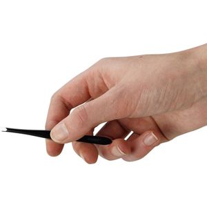 Homey's pincet - 9 cm - schuine punt - RVS - satin/matzwart