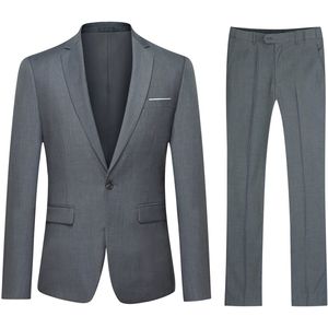 Allthemen Heren 2-Piece Suit - Moderne Casual Jacket voor Zaken - XS