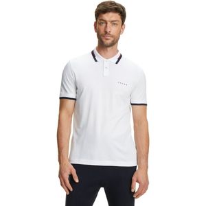 FALKE Basic Polo Shirt Colour Edge zacht huidvriendelijk katoen polo shirt heren wit - maat M