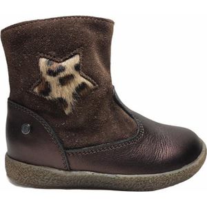 Falcotto rits luipaard ster lederen laarsje 1598 brons/dk bruin mt 21