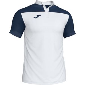 Joma Crew III Polo Kinderen - Wit / Marine | Maat: 2XS (152)