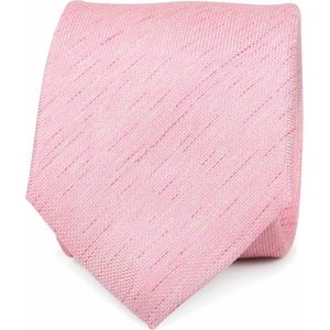 Suitable - Stropdas Zijde Roze K81-3 - Luxe heren das van 100% Zijde - Melange,Effen