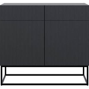 Selsey Veldio - Dressoir 2-deurs 100 cm - Zwart met zwarte poten