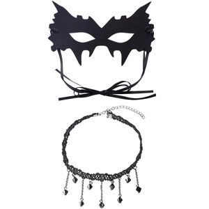 Allecto Plus - Zwarte Maskerade Maskers voor Dames - Feestkostuum Accessoires met Sieradenhandelaar