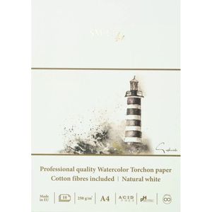 SMLT - Aquarelblok - Professional - Gestikt A4 - 250gr - 10 vel