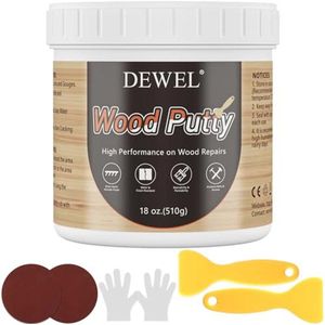 Witte Houtplamuurmassa 500g met Houtspatel en Schuurpapier voor Vullen van Diepe Gaten