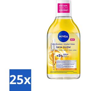 NIVEA - Micellair Water - Serum Verrijkt Stralend - Verwijdert Waterbestendige Make-up - 400 ml - Bulkverpakking - 25 stuks