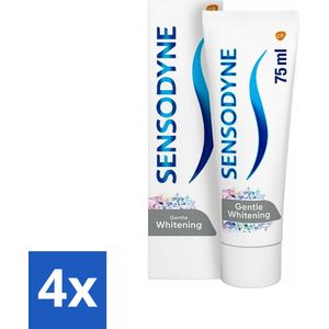 4 x Sensodyne - Tandpasta - Gentle Whitening - Milde Reiniging - 75 ml - Tandpasta - Gevoelige Tanden - Whitening - Tandglazuur - Mondverzorging