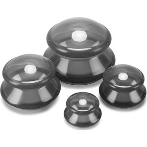 Cellulite Cups - Cupping For Cellulite - Cupping Set Van 4 Stuks - Cupping Cups - Full Body - Cupping Cups Massage - VacuüM Silicone Cupping Set - Anti Sinaasappelhuid - Anti Cellulitis Massage - Makkelijk te reinigen - Voor Gezicht, Armen En Benen