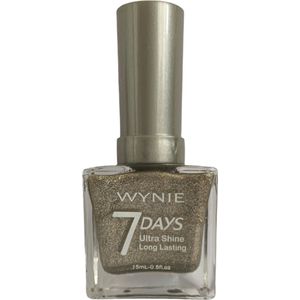 Wynie - Nagellak 7 Days Ultra Shine Long Lasting - Licht Zilver en Goud Mini Glitter / Shimmer - 1 flesje met 15 ml inhoud - Nummer 550