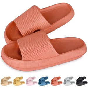 Slippers Heren Dames - EVA Badslippers - Comfortabel en Anti-Rutsch - 1 paar - Badkamer en Zomer - Oranje