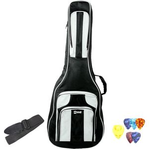 Acoustic Full Size Elektrische Gitaar tas en gitaar Bag - Zwart - Voor RockJam DGB-01A Guitar Bag