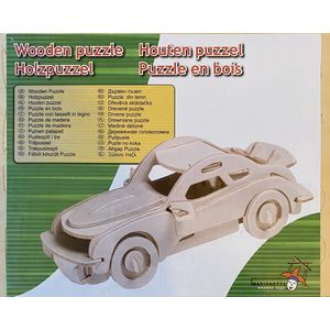 Houten 3D puzzel Auto