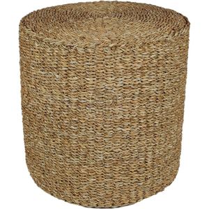 Home&Styling - Poef - rond - Ø40x38 - cm - zeegras - naturel