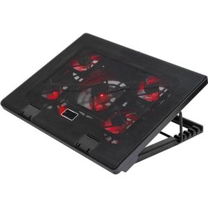 PC-basis met 5 ventilatoren - optimale koeling - 1 stuk - zwart