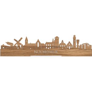 Standing Skyline Noordwijk Eikenhout - 40 cm - Woon decoratie om neer te zetten en om op te hangen - Meer steden beschikbaar - Cadeau voor hem - Cadeau voor haar - Jubileum - Verjaardag - Housewarming - Aandenken aan stad - WoodWideCities