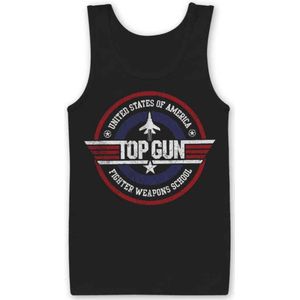 Top Gun Tanktop -L- Fighter Weapons School Zwart