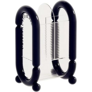 Transparante make-uporganizer - ideaal voor kwasten en lippenstiften - zwart