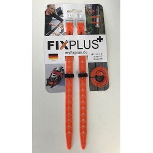 2 Fixplus straps oranje 23cm - TPU spanband voor snel en effectief bundelen en bevestigen van fietsonderdelen, ski's, buizen, stangen, touwen en latten