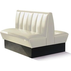 Bel Air Dinerbank Double Booth HW-120DB Off White