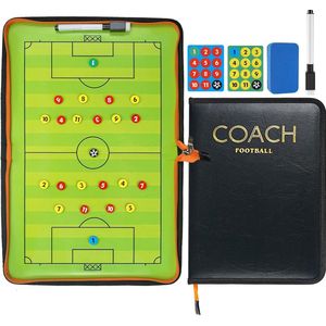 Magnetisch Tactiekbord Set met Magneten - Aluminium Frame - 60x90 cm - Voetbal Tactisch Bord - Coach Tool - Training Accessoire