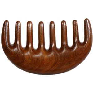 Multifunctionele Gua Sha Haarkam van Hout - Voor Hoofdverzorging en Ontspanning