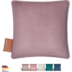 Beurer Warmtekussen - Heaty Corduroy Lavender Lila - Draadloos Warmtekussen - Elektrisch - Oplaadbaar - XL verwarmd oppervlak - 45x45 cm – 5 Jaar Garantie: exclusief bij Bol.com