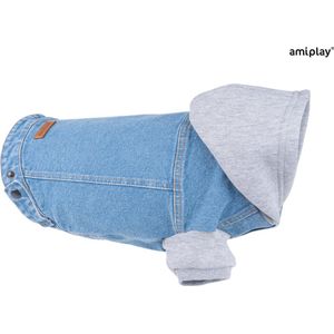 Amiplay Hoodie Denim blauw 40cm