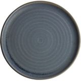 Olympia Canvas Ronde Borden Met Smalle Rand Blauw Graniet 26,5cm FA303