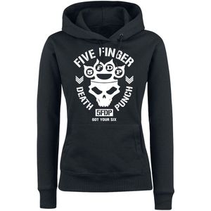 Five Finger Death Punch Skull Knuckles Dames Trui met capuchon - zwart - S