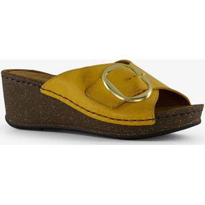 Hush Puppies leren dames sandalen geel - Maat 40 - Echt leer