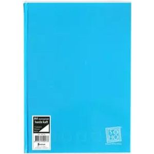 Groot Notitieboek A4 met harde kaft - Blanco inhoud - Aquablauw Hoogglans - Gratis Verzonden