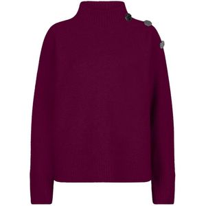 EsQualo - Trui - Maroon - Dames - Met Schouderknopen - W25 07722 740