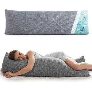 Equivera Langwerpig Kussen - Body Pillow - Lichaamskussen - Zijslaapkussen - Lang kussen