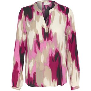 Kaffe Blouse Kabeathe Blouse 10508895 106682 Pink Abstract Print Dames Maat - W44