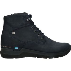 Wolky Hoge veterschoenen Whynot blauw nubuck