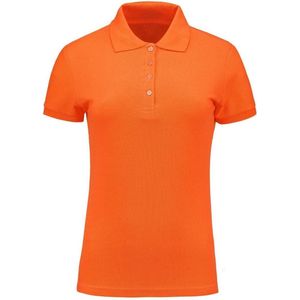 Benza Basic Dames Sportpolo Poloshirt Polo - Oranje - Maat L