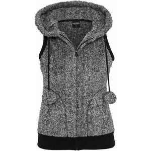 Urban Classics Vest met capuchon -S- Teddy Grijs