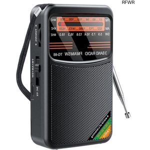 RFWR® Draagbare Transistor Radio met AM/FM/SW Ontvangst en 3W Geluid