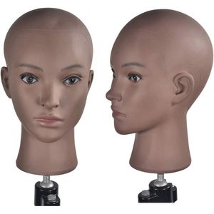 Zylo® Paspop Hoofd - Mannequin Hoofd - Pashoofd - DOnkerbruin - 17cm x 17cm x 28cm