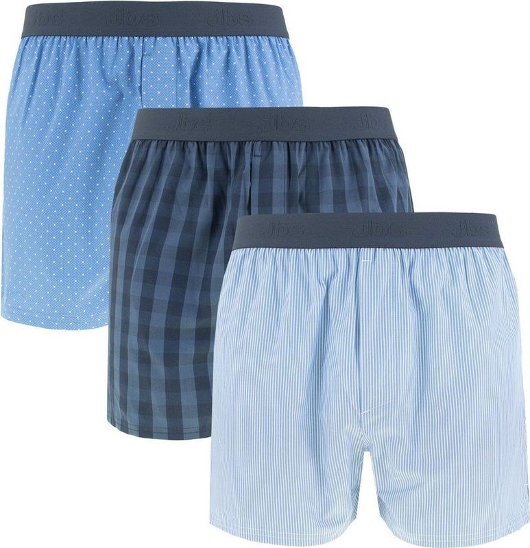 JBS - Boxershorts - Blauw - 3-pack - Wijde Pasvorm