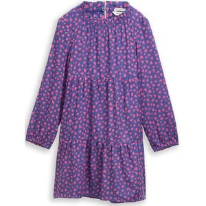 TOM TAILOR - Jurk - Donkerblauw - Met Ruches en Volant