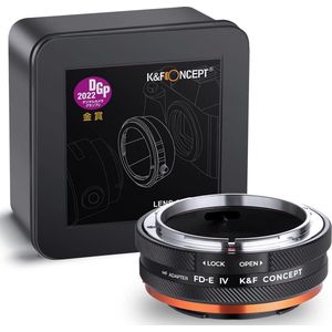 K&F Concept - Adapter voor Canon FD-lenzen naar Sony E-mount Camera's - Compatibel met Handmatige Scherpstelling - Fotografie Accessoire