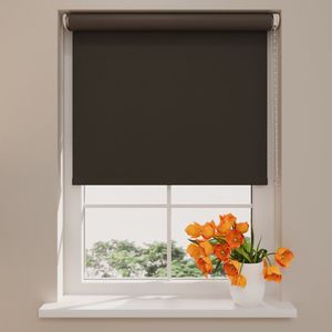 Radeco® Rolgordijn Verduisterend - Easy Match - Donker Bruin - 200 x 190 cm - Rolgordijn zonder boren - Maten van 40 t/m 240 cm breed