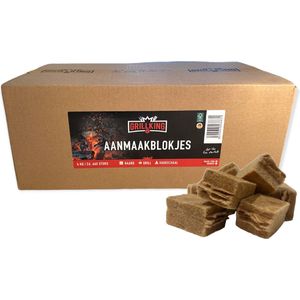 GrillKing Aanmaakblokjes Premium - ca. 660 stuks - Voordeeldoos - Geurvrij - lange brandduur - BBQ & Haard