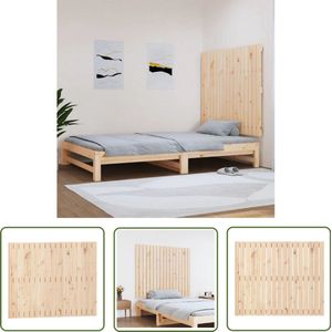 vidaXL Wandhoofdbord - 108x3x90 cm - Grenenhout Wandhoofdbord - Massief Hout - Klassieke Stijl - Slaapkamers - Headboard