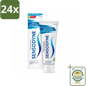 Sensodyne - Tandpasta - Extra Fresh Gel - Verfrissend - 75 ml - Voordeelverpakking - 24 stuks - Frisse adem - Tandplak verwijderen