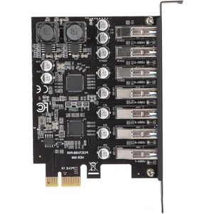 7-poorts PCIE naar USB3.2-uitbreidingskaart voor PC met brede compatibiliteit - Eenvoudige toegang - 7 poorten USB3.2 voor HDD .