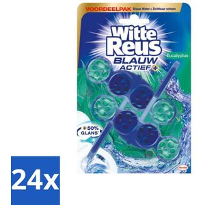 Witte Reus - Toiletblok - Blauw Actief Eucalyptus - 2 Toiletblokken - Voordeelverpakking - 24 stuks